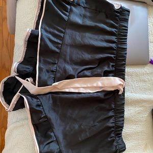 black shorts for sleep wear , flowy style